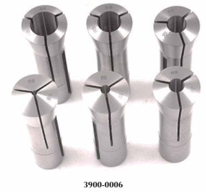 Precise 6 Piece R8 Round Collet Set (1/8-3/4" BY 16ths) - 3900-0006