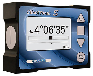 Wyler Clinotronic S Electronic Inclinometer, with Two M3 Threads on Each Side - 015-S-PG45