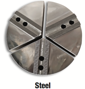 Precise Steel Serrated Soft Top Pie Jaws, 10" Chuck Size, Extra Height - 380-962