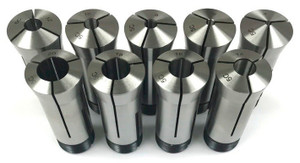 Precise 5C Round Collet Set, Metric, 9 Pieces, 4 to 20mm by 2mm - 3903-0012