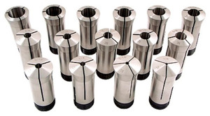 Precise Pro-Series 5C Round Collet Set, Inch, 15 Pieces, 1/8" to 1" by 16ths - 3900-1170