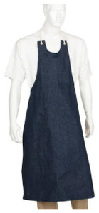 PRO-SAFE General Purpose Bib Apron, Crisscross Back, 28" x 42", Denim Blue, 3 Pockets - 54-520-2