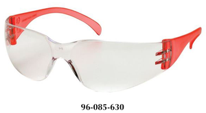Pyramex Intruder® Clear Lens, Red Frame Safety Glasses SR4110S