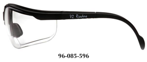 Pyramex Venture II Reader® + 1.5 Magnification Clear Lens Safety Glasses SB1810R15 - 96-085-596