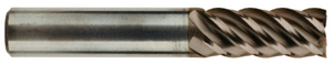 T&O 5 Flute SuperCEED® Solid Carbide TiCN Coated 45° Helix Regular Single End Mill, 1/2" Size & Shank Diameter, 1-1/4" Length of Cut, 3" Overall Length