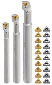 Terra Carbide STUC_ Boring Bar Set (3/8", 1/2", & 5/8") (10) TCMT2(1.5)1-MP1 CT25M AKUMA Inserts, (10) AK H01 KORLOY Inserts