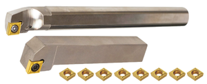 Akuma 5/8" TCMT Turning/Boring Combo Set with 10 Inserts