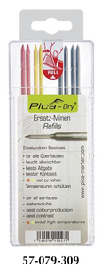 Pica DRY® Water-Soluable Refill Leads, Assorted Colors - 4020/SB - 57-079-309