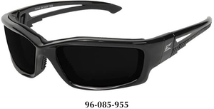 Edge Eyewear Kazbek Black Frame, Smoke Vapor Shield Lens Safety Glasses SK116-SP - 96-085-955