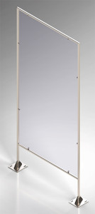 Rockford Systems GermBlock™ Cough and Sneeze Shield, Clean Room Floor Standing, 84"H x 36"L - CSG8436FSCR