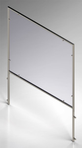 Rockford Systems GermBlock™ Cough and Sneeze Shield, Clean Room Tabletop with Extended Leg, 24"H x 24"L - CSG2424EXCR