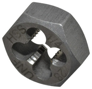 Interstate Hex Rethreading Bolt Die, HSS, 1/4-28 UNF - 73-352-7