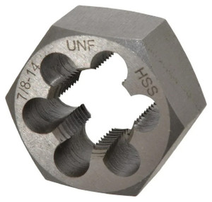 Interstate Hex Rethreading Bolt Die, HSS, 7/8-14 UNF - 73-368-3