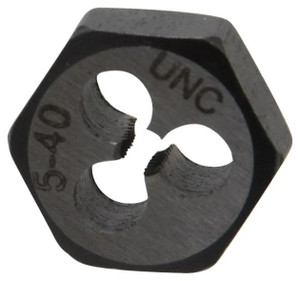 Interstate Hex Rethreading Bolt Die, Carbon Steel, #5-40 UNC - 73-382-4
