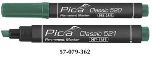 Pica Classic 520 - Permanent Marker, Bullet Tip, Green - 520/36 - 57-079-362