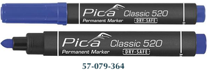 Pica Classic 520 - Permanent Marker, Bullet Tip, Blue - 520/41 - 57-079-364