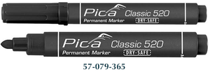 Pica Classic 520 - Permanent Marker, Bullet Tip, Black - 520/46