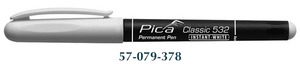 Pica Classic 532 Permanent Pen Instant-White, Bullet Tip 1-2mm - 532/52