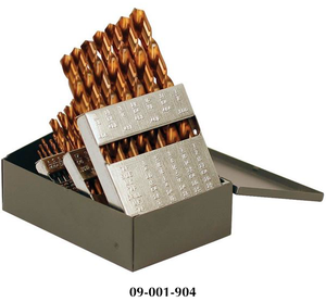 Rushmore USA 29 Piece 1/16" to 1/2" by 64ths Jobbers Length Twist Drill Sets