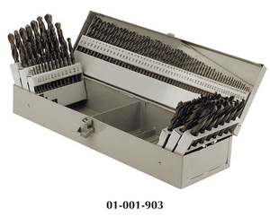 Precise 115 Piece 3 In 1 Combination Jobbers Length Twist Drill Sets