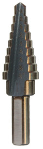 Precise 1/4-3/4" x 1/16" Hole Range, High Speed Steel Step Drill w/9 Steps - 5000-0015