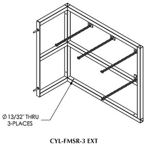 Vestil 3 Cylinder Extension Barricade Rack - CYL-FMSR-3-EXT
