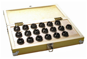 Suburban ER25 Round Collet Set, 19 Collets, 1/16 to 5/8" by 1/32" - VL-015-0004