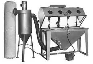 Trinco Deluxe Blast Cleaning System Dust Collector, 65"W x 38"D x 65"H Tub - 6024D