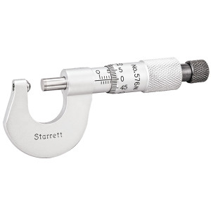 Starrett Rounded Anvil Micrometer, Ratched Thimble, 0-13mm, EDP 66442 - 576MXR