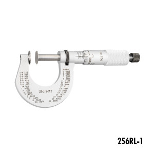 Starrett 256 Disc-Type Micrometers with Rotating or Non-Rotating Spindles