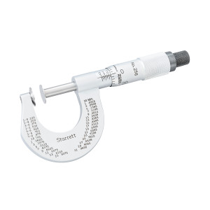Starrett Disc-Type Micrometer, 0-1", EDP 56469 - 256PN-1