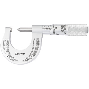Starrett Screw Thread Micrometer, 0-1", EDP 56164 - 575FP