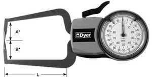 Dyer Direct Reading Min-Wall/Thickness Gage, Contact Point 3 - 301-403