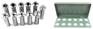 Precise 11 Piece R8 Collet Set & 12 Piece Collet Rack - 4951-0008