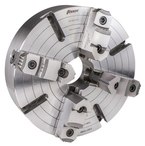 TMX 4-Jaw Type D Direct Mount Independent Lathe Chuck, 10" D1-5, 2.56" Hole - 3-857-1035P