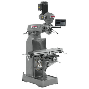 JET 8" x 36" Step Pulley Vertical Milling Machine JVM-836-3, 1.5 HP, 230V, 3-Phase, with 3-Axis (Quill) Newall DP700 DRO - 691184