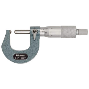 Mitutoyo Spherical Face Mechanical Tube Micrometer, 0-1in - 115-253