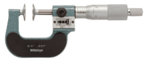 Mitutoyo Disk Micrometer, Mechanical, 0-1in - 223-125-1