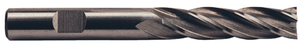 Precise 4 Flute Long Length H.S.S. Finishing End Mill, 1/2" Size, 1/2" Shank Diameter, 2" Length of Cut, 4" OAL