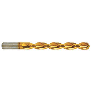 Nachi Parabolic Flute H.S.S. TiN Coated Jobbers Length Twist Drill, #9 Size, 0.1960" Decimal Size, 2-7/16" Flute Length, 3-5/8" Overall Length