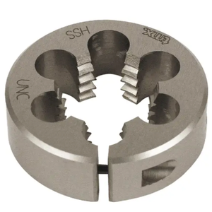 TMX Right Hand M2 H.S.S. Adjustable Round Split Die, #8-32 Thread Size National Coarse, 1" O.D.