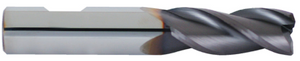 Niagara Cutter ELITE Series 3 Flute Solid Carbide AlTiN Coated Single End Mill, 1/4" Size & Shank Dia., 3/4" Length of Cut, .015"-.020" Corner Radius, 2-1/2" Overall Length