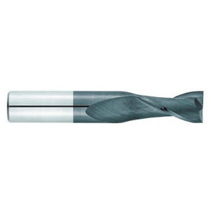 Niagara Cutter 2 Flute Solid Carbide TiALN Coated Single End Mill, 1/2" Size, 1/2" Shank Diameter, 1" Flute Length, 3" Overall Length