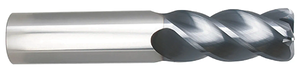Niagara Cutter 4 Flute Stabilizer AlTiN Coated Carbide Single End Mill, 1/8" Size & Shank Diameter, 3/8" Length of Cut, .010" Corner Radius, 1-1/2" Overall Length