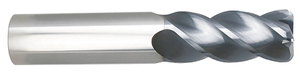 Niagara Cutter 4 Flute Stabilizer AlTiN Coated Carbide Single End Mill, 1" Size & Shank Diameter, 2" Length of Cut, .030" Corner Radius 5" Overall Length
