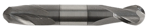 Rushmore USA 2 Flute Solid Carbide AlTiN Coated Ball Nose Double End Mill, 1/4" Size, 1/4" Shank Diameter, 1/2" Length of Cut, 2-1/2" Overall Length - 20-078-216