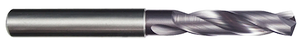 Rushmore USA Solid Carbide AlTiN 3XD Non-Coolant Thru Drill, 3mm Size,0.1181" Decimal Size, 0.2362" Shank Diameter, 0.787" Flute Length, 2.44" Overall Length - 20-141-050