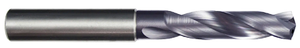 Rushmore USA Solid Carbide AlTiN 8XD Coolant Thru Drill, 11/32" Size, 0.3438" Decimal Size, 0.3937" Shank Diameter 3.74" Flute Length, 5.59" Overall Length - 20-143-469