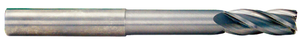 Rushmore USA 2 Flute Long Reach Undercut Shank Single End Mill, 3/16" Size & Shank Diameter, 1" Length of Cut, 1-5/8" Neck Length, 4" Overall Length