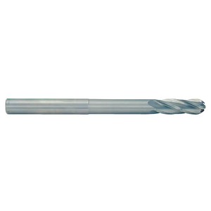Rushmore USA 4 Flute Coated Solid Carbide Ball End Mill, 5/16" Size & Shank Diameter, 1-1/2" Length of Cut, 2-13/16" Neck Length, 6" Overall Length